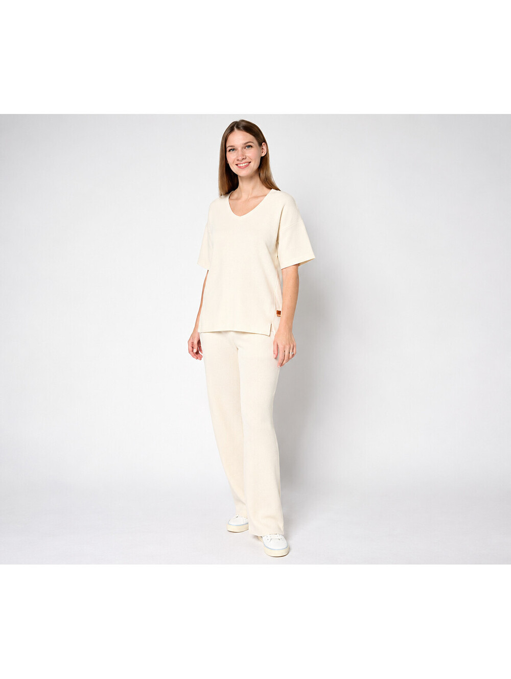 Peace Love World French Terry Pullover and Pant Set Pristine, Petite X-Large